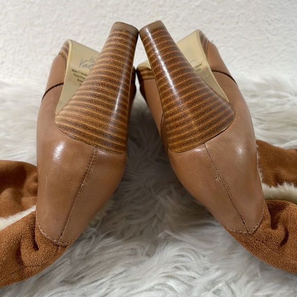Very Volatile Andee Leather Upper Faux Fleece Lining Trim Beige Boots Size 7 - Picture 13 of 16